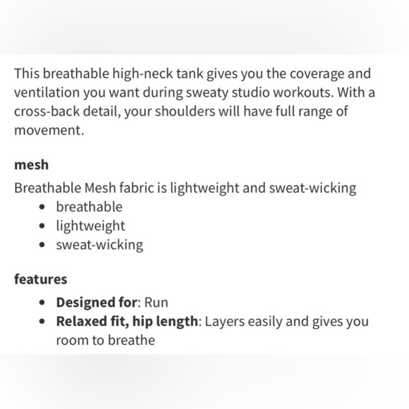 Lululemon Soul Stride Tank Women’s White Crisscross Back Size-6 NWOT - Picture 9 of 9